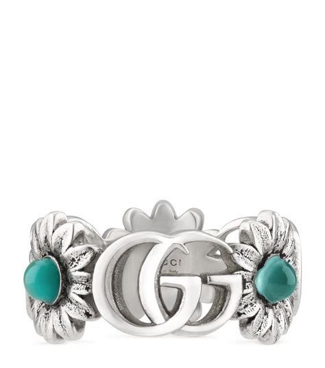 gucci flower pearl ring|More.